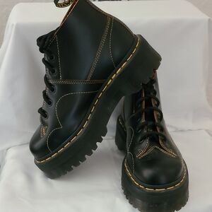 Dr Martens Black Church Monkey Quad Platform